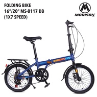 Folding Bike 16 20 inch morison Disc Brake discbrake 7speed alloy Rims With Wheels And Fenders SNI NEW