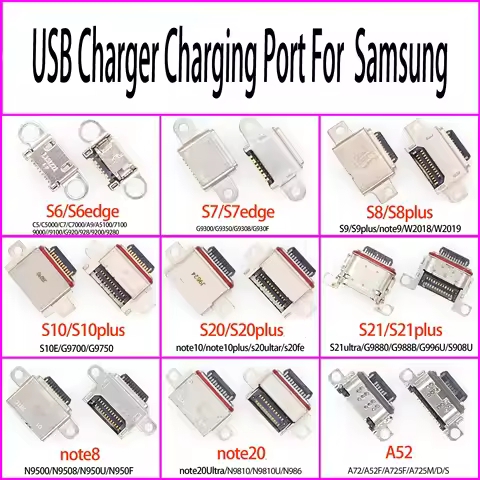 1PC USB Charging Data Port Connector For Samsung Mobile Phone Computer Laptop 679111218 Pin S56 7 8 