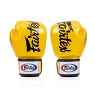 Fairtex  Gloves  Deluxe Tight-Fit  BGV19 Black (14,16 oz.) Genuine Leather for training MMA K1 , นวม