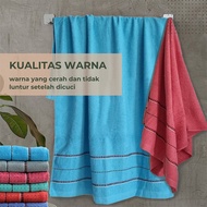 Handuk Mandi Import Tebal Polos List Katun Dewasa Size 70x140cm High Quality Premium Perlengkapan Ma