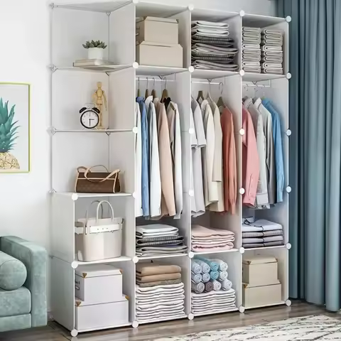 Nordic Display Wordrobe Closet Filing Shoe Storage Cabinet Partitions Clothing Rack Bedroom Service 