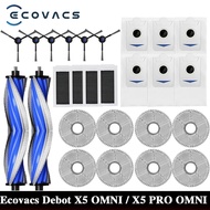 Ecovacs X5 OMNI / X5 PRO OMNI Robot Vaccum Replacement Parts Dust Bag Main Side Brush Filter Mop Acc