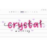 crystal’s writing yours
