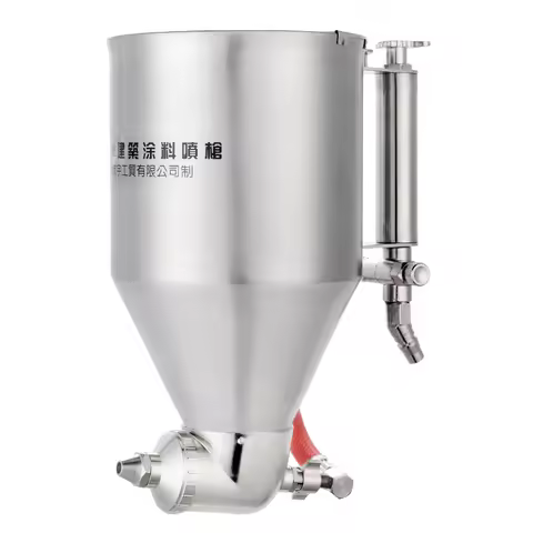 3500ml Air Hopper Spray Gun Paint Texture Drywall Painting Sprayer with 6 Nozzles Air Stucco Sprayer
