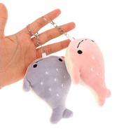 Cartoon Whale Keychain Soft Plush Animal Whale Doll Plush Inside Whale Pendant Children's Toy