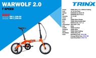 TRINX FOLDING BIKE 16INCH/305 - Warwolf 2.0 - Shimano 7 Speed