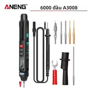Máy Đo Vạn Năng Kỹ Thuật Số ANENG A3008 6000 Đếm Máy Kiểm Tra Điện Áp Không Tiếp Xúc Cảm Biến Tự Độn