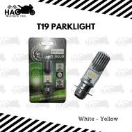 T19/ H4 Headlight Bulb White - Yellow Motor Light