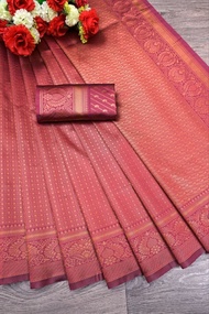[Pre Order] Traditional Saree Wedding Most Beautiful 1 Minute Ready To Wear Soft Lichi Silk Saree ~ 