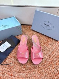 新品26✅帶盒hkluxehk 🎁Prada 拖鞋 slides 粉