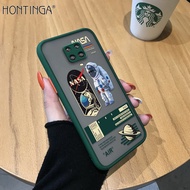 Hontingaเคสมือถือ เคสโทรศัพท์ เคส XIAOMI Redmi Note 9 Note 9s Note 9 Pro Creative NASAอเมริกาพื้นที่แห่งชาตินักบินอวกาศมีน้ำค้างแข็งโปร่งใสเคส