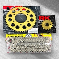 ✅ RK CHAIN & SPROCKET SET SNIPER KING, SNIPER150/155, FZ16, TFX, R15 V1/V2 GOLD SERIES