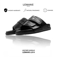 LEMANS LS5.14 cowhide cross-strap sandals, 2-layer fragrant rubber sole, youthful 3-layer leather st