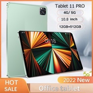 Tablet pintar 11 PRO terbaru pada tahun 2022 5G Android Tablet PC RAM12GB ROM 512GB Gaming Tablet PC Komputer tablet pembelajaran anak-anak dengan kartu SIM berkapasitas besar/WiFi layar HD 10.8 inci