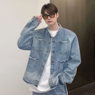 (M~2XL) Autumn and winter denim jackets for men, loose trendy brand casual jackets, versatile denim jackets for men, high-quality materials