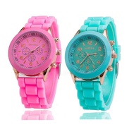 ♞Geneva watch fashion jelly rubber ladies wrist