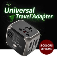 【SG】Global Travel Adapter for US EU AUS UK 2.4A Universal Adapter Adaptor with USB Port Universal Plug