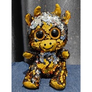 Grin Studios Reversible Sequin Bling Plush BullS 7.5 Inch