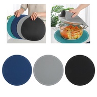 [mibum01uz] Drying Placemat Anti Scald Coaster 11.81 inch Round Pot Holder Silicone Microwave Mat fo