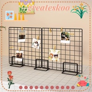 GREATESKOO Storage Rack, Grid Frame with Base Display Rack, Creative Grid Metal Desktop Stand For Gr