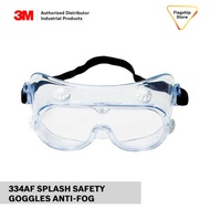 LY 3M 334Af SAFETY SPLASH GOGGLES CLEAR LENS Anti-Fog