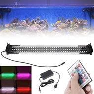 26cm-70cm RGB 110V-240V Aquarium Full Spectrum Lamp Fish Tank LED Lighting Fish Tank Light with Remo