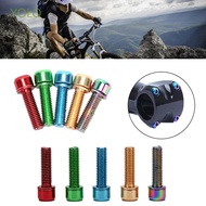 YOLO Durable Stem Bolts Bicycle Parts Stems Screw Bolt Screw 6Pcs/Set Stainless Steel Bike Stem MTB Bike Handlebar M5 x18mm red/gold/green