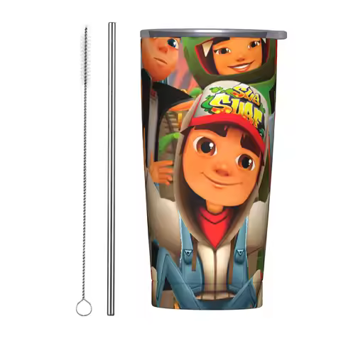Subway Surfers Game Tumbler Vacuum Insulated Thermal Cup Vacuum Flask Car Mugs 20oz