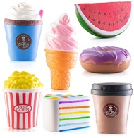 Prextex Squishy Toys - Fidget Toys for Stress Relief - Jumbo Squishies - Food Squishies Jumbo includ