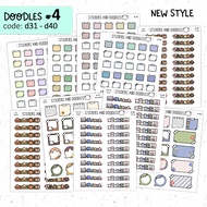 Doodle Planner Stickers 4 d31 d32 d33 d34 d35 d36 d37 d38 d39 d40 stationery by StickersAndDoodles
