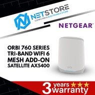NETGEAR ORBI 760 SERIES TRI-BAND WIFI 6 MESH ADD-ON SATELLITE AX5400 - RBS760-100APS
