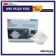 ℡♕【READY STOCK】3M N95 VFlex 9105 Particulate Respirator NIOSH Approved (EXP :01/2026)