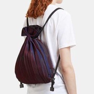 🈹 PLEATS PLEASE Issey Miyake two-tone Drawstring Backpack