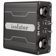 GX200 Audio Isolator Dual-Channel 6.5 XLR Mixer Audio Isolator Current Sound Noise Mixer Microphone