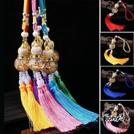 JONY Car Glass Bottle Pendant, Double Spike Gourd Pendant Gold Foil Bottom Gourd Pendant Car Mini Go