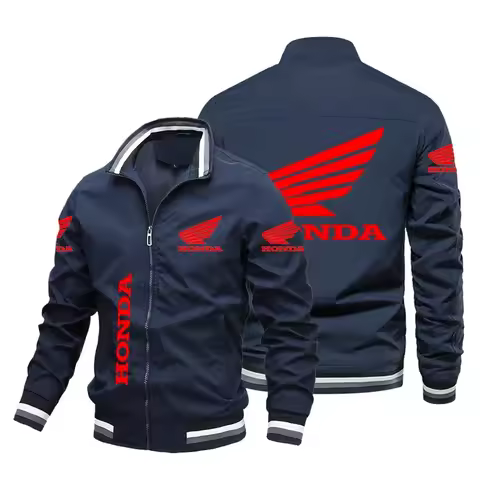 2025 New Trendy Honda Car Red Wing Logo Print Jacket Outdoor Sports Racing Clothes Oversized Racing 