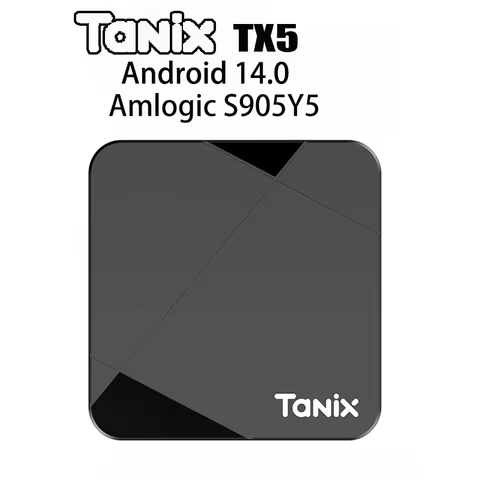 Tanix TX5 Android 14 TV Box Amlogic S905Y5 2.4G 5G Wifi BT 4K HD 3D 100M Lan ROM 16G 32G 64G