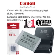 CANON NB-13L BATTERY 1250 MAH/CANON CB-2LH CHARGER FOR NB-13L BATTERY (1 YEARS WARRANTY)G7 G7X MARK 