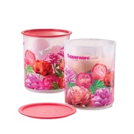 Tupperware Blooming Peonies One Touch Canister Medium (2)3.0L