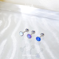 JPEG-Opal Piercing (Stainless Steel) Earring