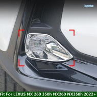 Chromium Front Bumper Fog Lights Lamp Cover Trims Foglight Accessories 2PCS Fit For LEXUS NX 260 350
