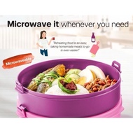 Tupperware Microwaveable Round Click To Go / Lunch Box / Bento / Food Container 880ml - 1pc Purple without Handle