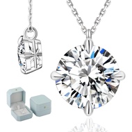 KRKC Moissanite Pendant Necklace for Women, 0.5CT/1CT/2CT/3CT/4CT Lab Created Diamond Solitaire Pend