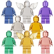 Hot-selling 4.5CM Minifigure Body Electroplating Spray Paint Gold Body Angel Wings MOC Assembled Bui