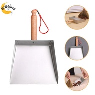 KOWELOSE Household Dustpan, Stainless Steel Desktop Cleaning Dustpan,  Silver Spade Home