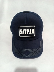 Topi molay hitam . Topi pamen hitam hitam free patch rubber teks SATPAM