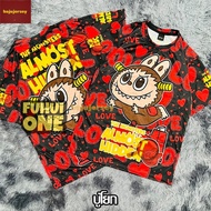 LABUBU T Shirt Baju Jersey New Trend Airport Model Day Children's and Adult Shirts: Microfiber Thail