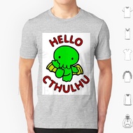 Hello Cthulhu T Shirt Print Cotton Cthulhu Horror Fear Scary Monster Death