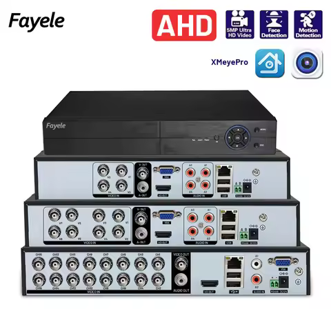 8CH CCTV AHD DVR CVI TVI CVBS 6in1 4CH XVR 2MP 5MP Face Detection HVR Analog Security Camera System 