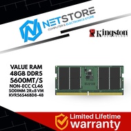 Kingston ValueRAM 48GB 5600MT/s DDR5 Non-ECC CL46 SODIMM 2Rx8 V - KVR56S46BD8-48